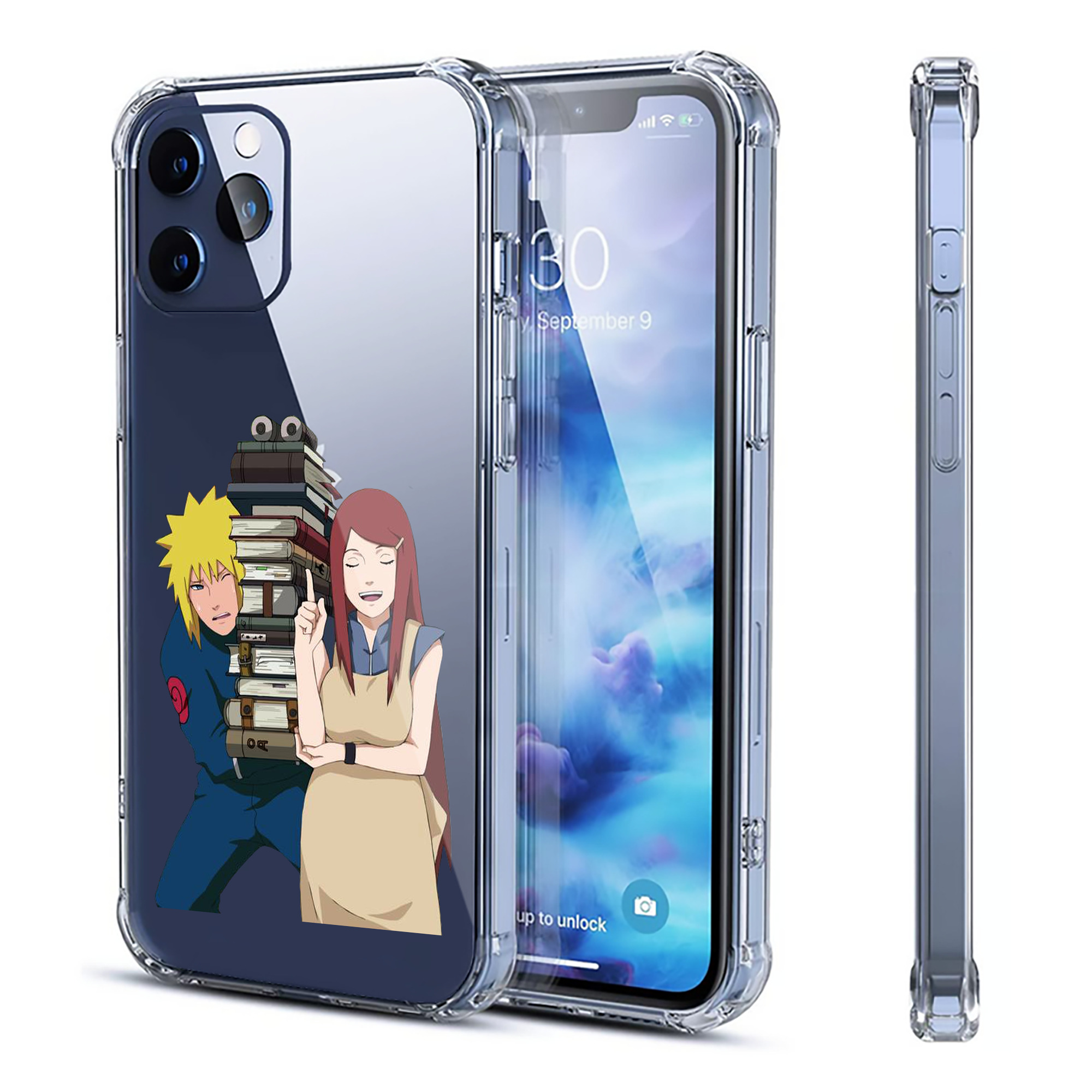 （画像用） NARUTO -ナルト- 波風 ミナト Namikaze Minato 【iPhone 12シリーズ対応】透明スマホケース（クリアソフトケース）